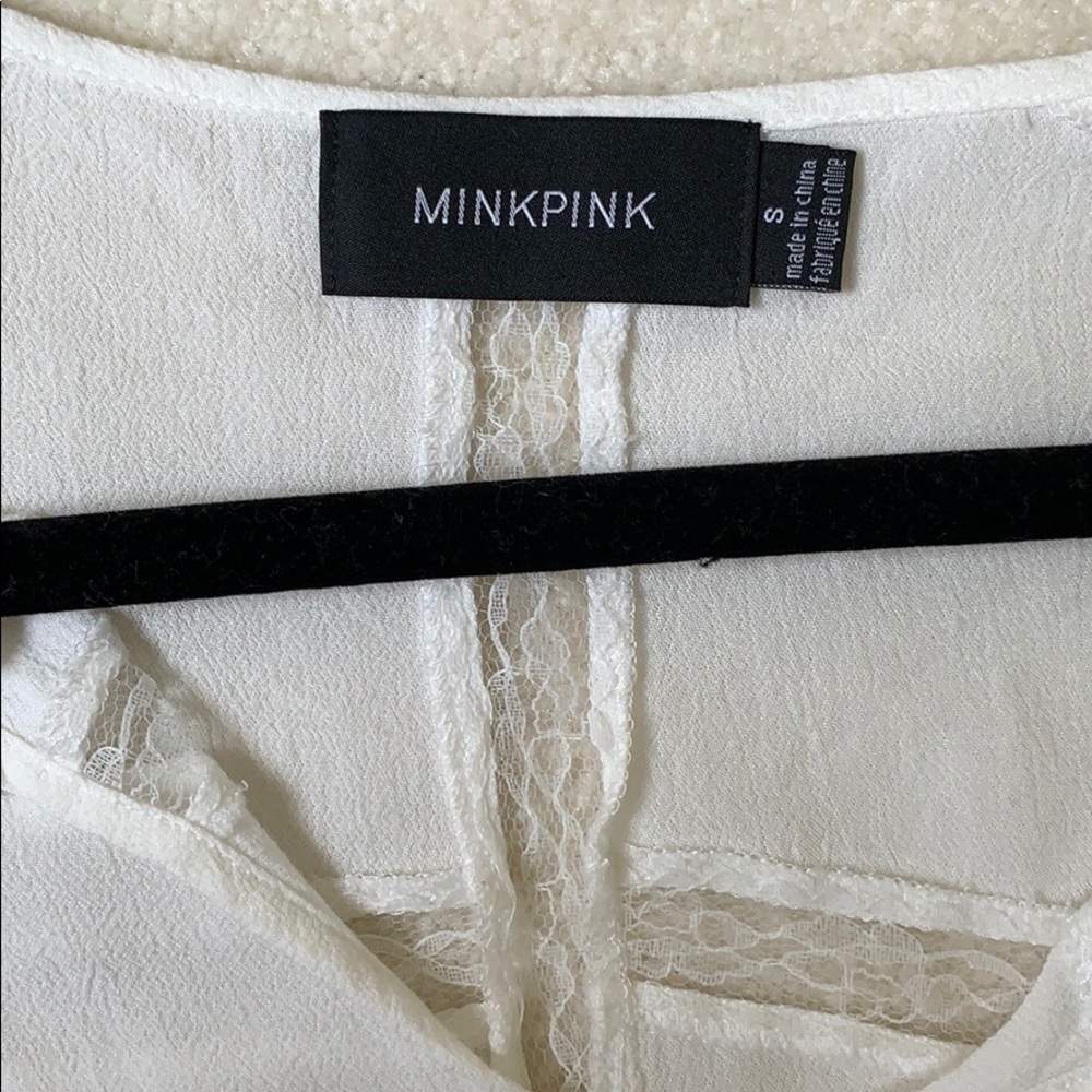 Mink Pink Top with Lace Detailing - Picture 3 of 3